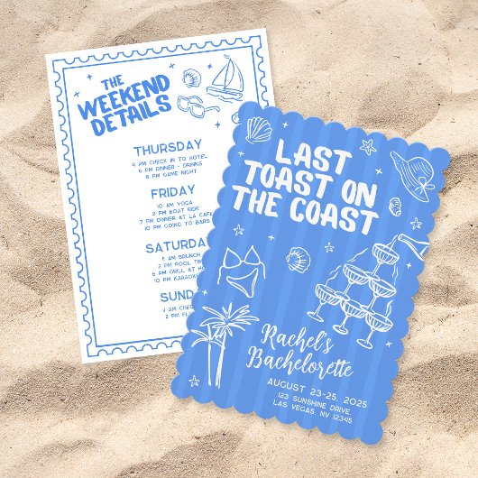 Laatste Toast op de kust Bachelorette Route Kaart