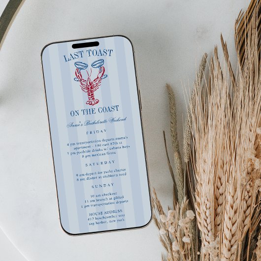 Laatste Toast op de kust Bachelorette Route Kaart