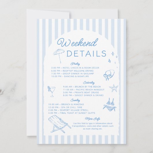 Laatste Toast op de kust Bachelorette Route Kaart (Achterkant)