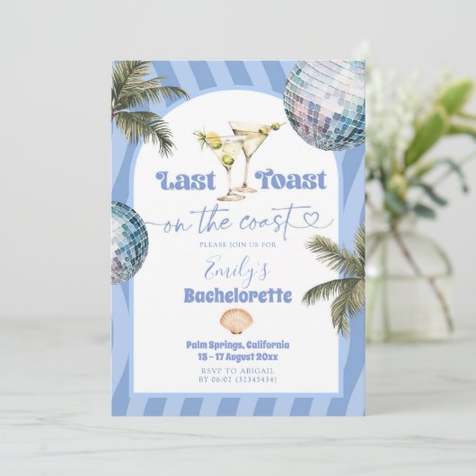 Laatste toast op de kust Bachelorette Route Kaart (Staand voorkant)