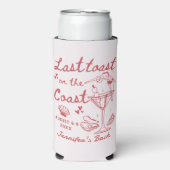 Laatste toast op de kust Bachelorette Seltz Seltzer Blikjeskoeler (Seltzer Voorkant)