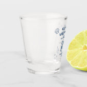 Laatste Toast op de Kust Bachelorette Strand Shot Glas (Links)