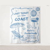 Laatste Toast Op De Kust Bachelorette Tapestry Wandkleed (Voorkant)