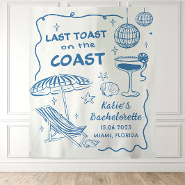 Laatste Toast Op De Kust Bachelorette Tapestry Wandkleed