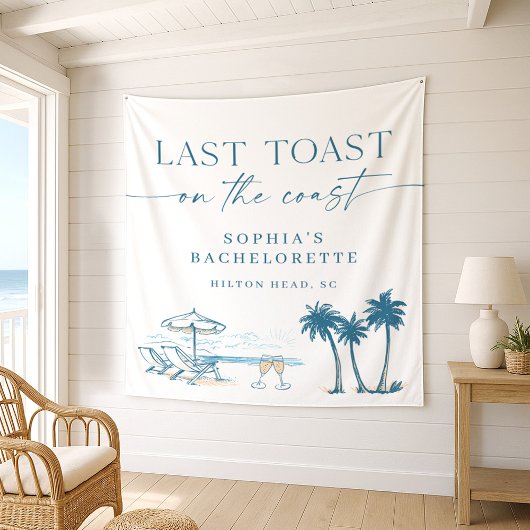 Laatste toast op de kust Bachelorette Tapestry Wandkleed