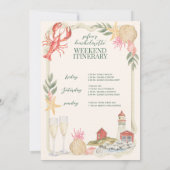 Laatste Toast op de kust Bachelorette Uitnodigen Bedankkaart (Achterkant)