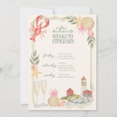 Laatste Toast op de kust Bachelorette Uitnodigen Bedankkaart (Achterkant)