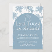 Laatste toast op de kust bachelorette uitnodiging (Voorkant)