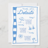 Laatste toast op de kust bachelorette uitnodiging (Achterkant)