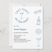 Laatste toast op de kust bachelorette weekend kaart (Voorkant)