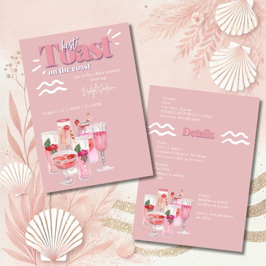 Laatste toast op de kust Bachelorette weekend Kaart