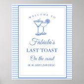 Laatste toast op de kust Bachelorette Welkom Poster (Voorkant)