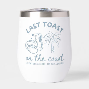 Laatste toast op de kust Bachelorette Wine Tumbler