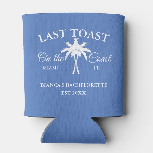 Laatste Toast op de kust Beach Bachelorette feest Blikjeskoeler (Achterkant)