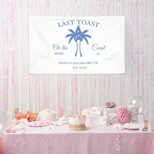 Laatste Toast op de kust Beach Bachelorette feest Spandoek (Feest)