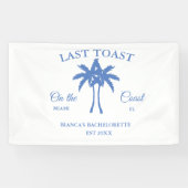 Laatste Toast op de kust Beach Bachelorette feest Spandoek (Horizontaal)