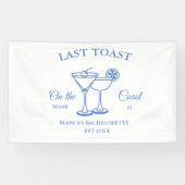 Laatste Toast op de kust Beach Bachelorette feest Spandoek (Horizontaal)