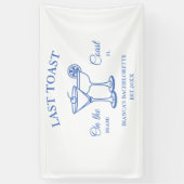 Laatste Toast op de kust Beach Bachelorette feest Spandoek (Verticaal)