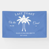 Laatste Toast op de kust Beach Bachelorette feest Spandoek (Horizontaal)