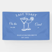 Laatste Toast op de kust Beach Bachelorette feest Spandoek (Horizontaal)