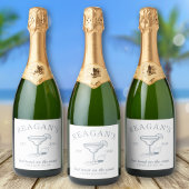 "Laatste Toast op de Kust" Beach Bachelorette Part Sparkling Wijnetiket