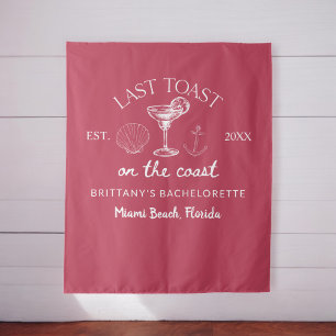 Laatste Toast Op De Kust Beach Bachelorette Party Wandkleed