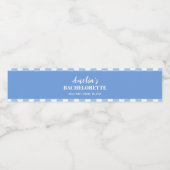 Laatste toast op de kust blauwe bachelorette waterfles etiket (Enkel label)