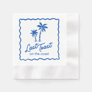 Laatste toast op de kust Blauwe vrijgezellenfeest Servet