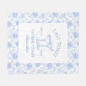 Laatste Toast op de Kust Bloemen Bachelorette Fleece Deken (Voorkant (Horizontaal))