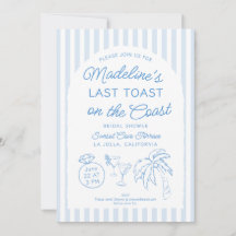 Laatste toast op de kust Blue Arch Bruidsdiner