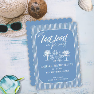 Laatste toast op de kust Blue Bachelorette party Kaart