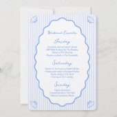 Laatste toast op de kust Blue Bachelorette Party Kaart (Achterkant)