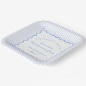 Laatste toast op de kust Blue Bachelorette Party Papieren Bordje (Gebogen)