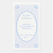 Laatste toast op de kust Blue Bachelorette Party Servet (Voorkant)