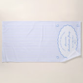 Laatste toast op de kust Blue Bachelorette Party Strandlaken (Voorkant)