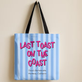 Laatste toast op de kust Blue + Hot Pink Bach Trip Tote Bag