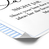 Laatste Toast Op De Kust Datum Nachttrouwbord Poster (Hoek)