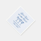 Laatste toast op de kust Elegante Hand getrokken B Servet (Hoek)