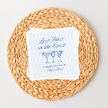 Laatste toast op de kust Elegante Hand getrokken B Servet<br><div class="desc">Dit elegante 'Last Toast on the Coast' ontwerp is perfect voor een strand of kust vrijgezellenfeest. Het ontwerp heeft een prachtig thema aan zee, met een stijlvol lettertype en een verfijnde lay-out die zeker indruk zal maken op uw gasten. Op de achterkant van de uitnodiging vindt u alle weekenddetails voor...</div>