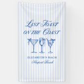 Laatste toast op de kust Elegante Hand getrokken B Spandoek (Verticaal)