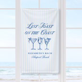 Laatste toast op de kust Elegante Hand getrokken B Spandoek