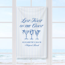 Laatste toast op de kust Elegante Hand getrokken B