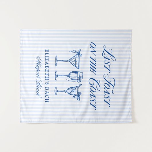 Laatste toast op de kust Elegante Hand getrokken B Wandkleed (Voorkant (horizontaal))