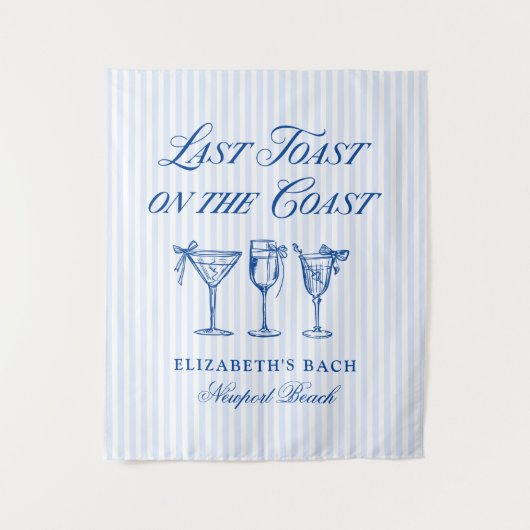 Laatste toast op de kust Elegante Hand getrokken B Wandkleed (Voorkant)