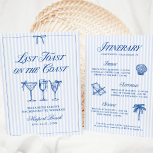 Laatste toast op de kust Elegante handgetekende bo Kaart