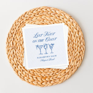 Laatste toast op de kust Elegante handgetekende st Servet