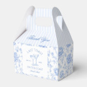 Laatste toast op de kust Floral Bachelorette Bedankdoosjes (Voorkant Zijde)