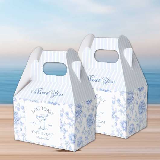 Laatste toast op de kust Floral Bachelorette Bedankdoosjes