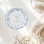 Laatste toast op de kust Floral Bachelorette Papieren Bordje<br><div class="desc">Dit ontwerp is voorzien van trendy vette tekst,  strandvibes met handgetekende cocktails.</div>