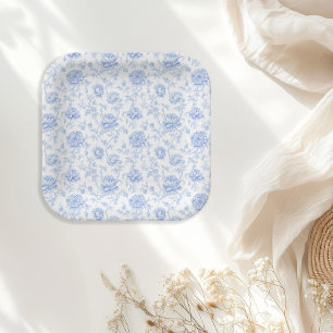 Laatste toast op de kust Floral Bachelorette Papieren Bordje